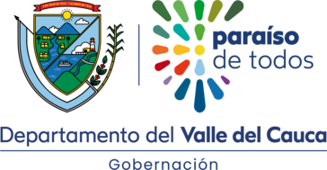 Logo de Valle inteligente y escudo de la Gobernación del Valle del Cauca