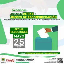 ELECCIONES JUECES DE PAZ Y JUECES DE RECONSIDERACION DE RESTREPO