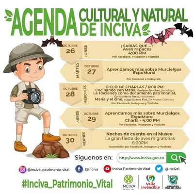 Agenda cultural y natural de Inciva 