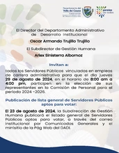 INVITACIÓN PARA ELECCIÓN