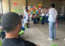 Iniciamos un Círculo de Hombres y actividades de sensibilización sobre violencia de género en la Institución Educativa Alfredo Bonilla Montaño