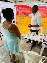 Realizamos una Feria de Servicios en la comuna 12 de Cali, informando a la población LGBTI sobre violencias de género, rutas de atención y sus derechos.