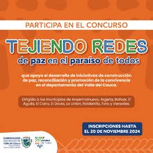 Concurso Tejiendo redes de paz en el Valle del Cauca 2024