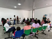 Realizamos el taller Liberando la Mariposa en el Hospital San Rafael de El Cerrito, para apoyar a mujeres y jóvenes víctimas de violencia de género..