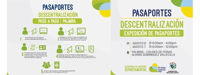 Este fin de semana, tramite su pasaporte en  Palmira y reclame el que haya sacado en Cali