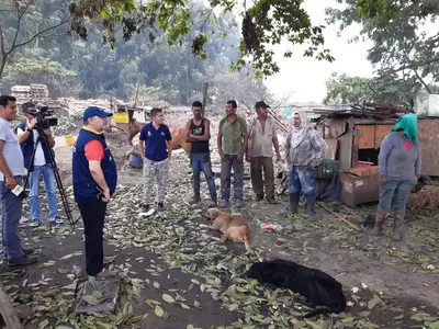 Entregan ayudas humanitarias a familias afectadas por incendio en Palmira