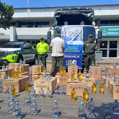 Golpe al contrabando en el Valle, la Policía incautó cargamento de licor ilegal