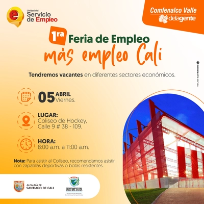 Con el apoyo de la Gobernación del Valle del Cauca se realizará la Primera Feria “Más empleo Cali”