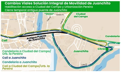 Serán habilitadas nuevas alternativas de movilidad en Solución Vial de Juanchito ¡atentos a los cambios viales!