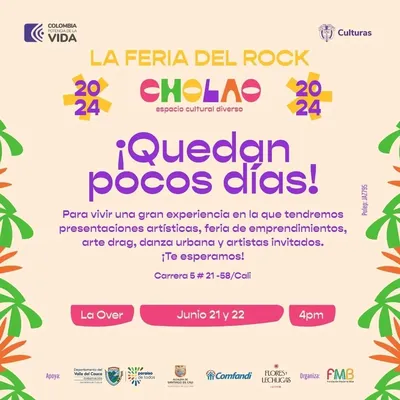 Prográmate con Cholao musical en la Over este 21 y 22 de junio