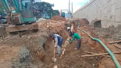 Daño por obra externa de acueducto y alcantarillado afectó frentes de trabajo de Solución Integral de Juanchito, piden arreglo técnico