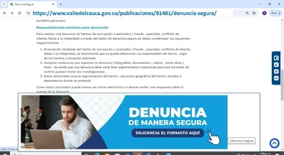 ¿Sabe cómo denunciar un posible caso de corrupción? La Gobernación tiene el Botón de Denuncia Segura