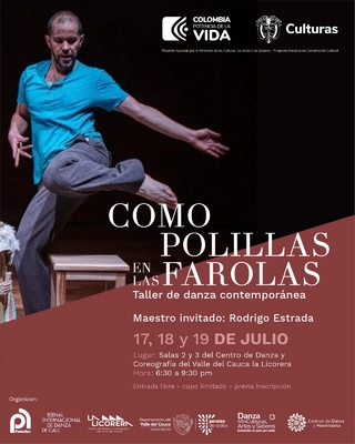 Inscríbete al taller de danza contemporánea ‘Cómo Polillas en las Farolas’