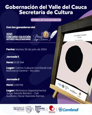 Participa en los Conversatorios con los ganadores del XXVI Concurso Colección Autores Vallecaucanos