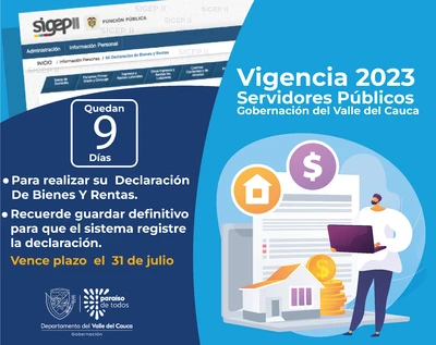 QUEDAN 9 DÍAS PARA REALIZAR LA DECLARACIÓN DE BIENES Y RENTAS EN EL SIGEP II