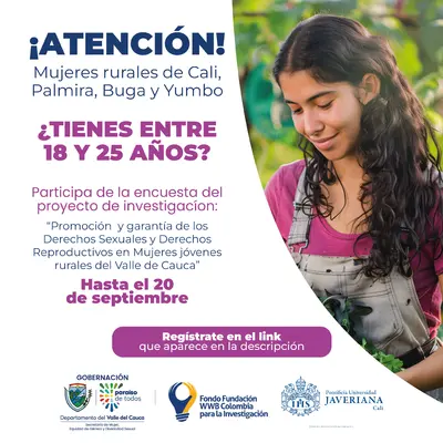 Atención mujer rural del Valle, participa de la encuesta de investigación para fortalecer tus derechos