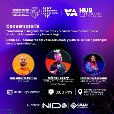 Este miércoles el MeetUp de NIDO sobre comercio electrónico, tendrá tres grandes empresarios