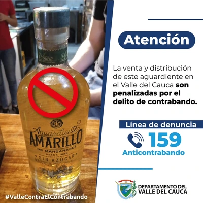 Gobernación del Valle toma medidas ante promoción ilegal de Aguardiente Amarillo en La Cumbre