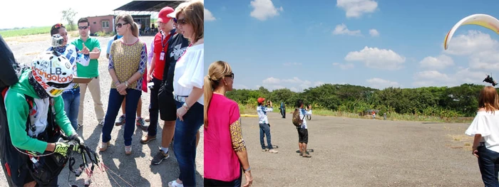 Gobernadora acompañó aterrizaje de participantes en Torneo Nacional de Parapente 