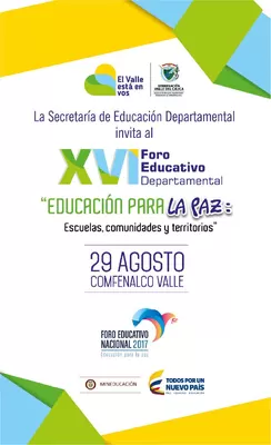 Educación Departamental realizará XVI Foro Educativo Departamental 2017