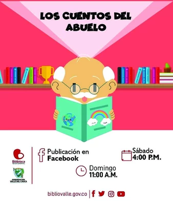 Disfrute por las plataformas digitales de la Biblioteca  Departamental el programa ‘Los Cuentos del Abuelo’