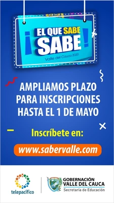 Secretaría de Educación del Valle del Cauca amplia  plazo para inscripción a concurso ‘El que Sabe, Sabe’