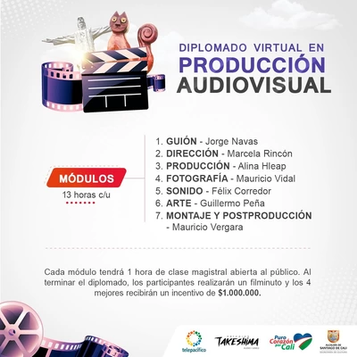 12 de agosto inicia Diplomado Virtual en Producción Audiovisual