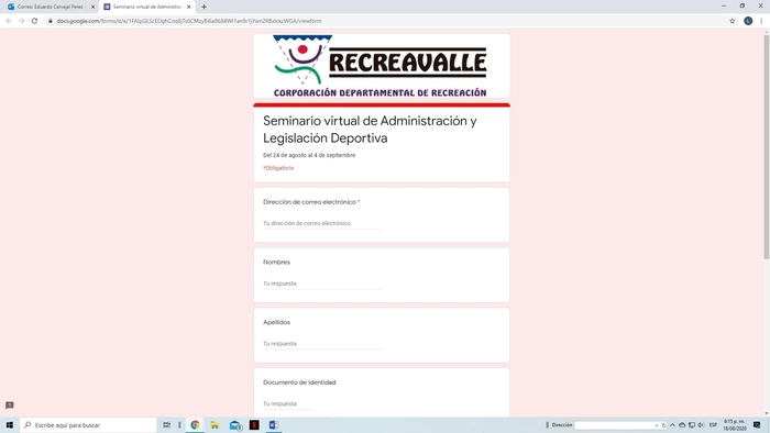 Gobernación del Valle abre inscripciones para capacitación  virtual en ‘Legislación y Administración Deportiva’