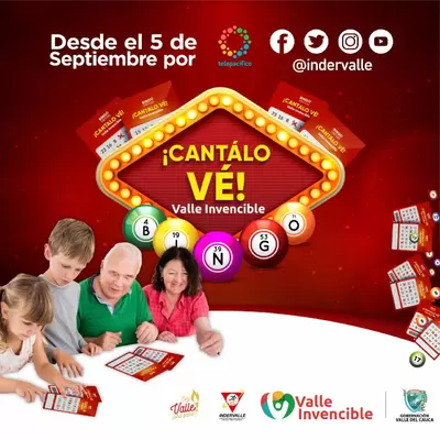 Los vallecaucanos ya pueden adquirir las tablas  para jugar el Bingo ‘Cantálo Vé’, Valle Invencible