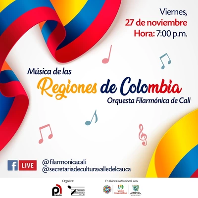 Disfruta de la música de nuestras regiones con la Orquesta Filarmónica de Cali