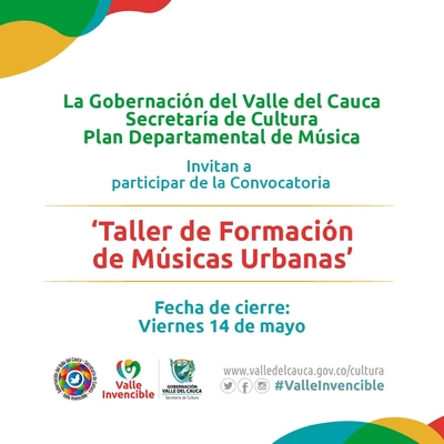 Plan Departamental de Música del Valle 2021 invita a inscribirse al ‘Taller de Formación de Músicas Urbanas’