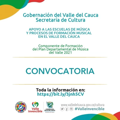 27 escuelas se inscribieron a la Convocatoria del Plan Departamental de Música que busca apoyar las escuelas de música del Valle del Cauca