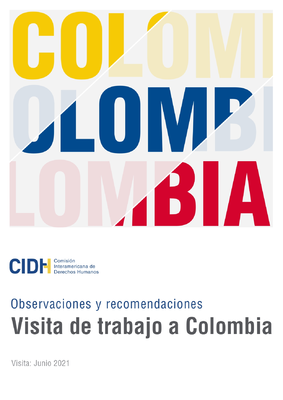 OBSERVACIONES Y RECOMENDACIONES VISITA DE TRABAJO A COLOMBIA