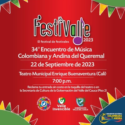 Este 22 de septiembre llega Festivalle con el festival de Música Colombiana y Andina del Queremal