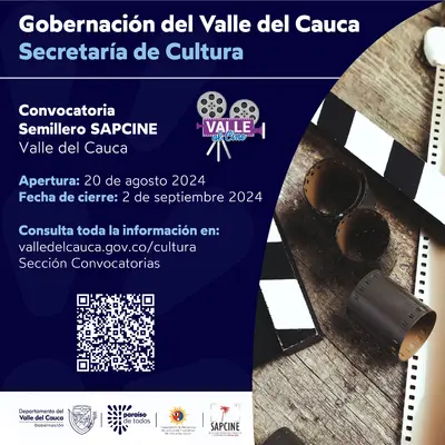 Abierta convocatoria ‘Semillero SAPCINE Valle del Cauca’ para el sector audiovisual